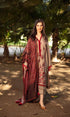 SGR-620 Dhanak 3PC Unstiched Heavy Embroidered Suit With Digital Printed Wool Shawl