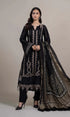 SGR-MB58 Dhanak 3PC Unstiched Heavy Embroidered Suit With Digital Printed Wool Shawl