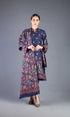 SGR-655B Dhanak 3PC Unstiched Heavy Embroidered Suit With Patches And Heavy Embroidered Shawl