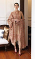SGR-685 Dhanak 3PC Unstiched Heavy Embroidered Suit With Heavy Embroidered Shawl And Patches