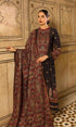 SGR-865 Dhanak 3PC Unstiched Heavy Embroidered Suit With Patches And Heavy Embroidered Shawl
