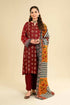 SGR-26 Lawn 3pc Unstitched Heavy Embroidered Suit With Digital Printed Monar Dupatta