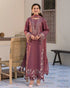 AA-25 LAWN-3PC Embroidered Shirt with Chiffon Embroidered Dupatta