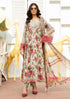 3 Pcs Digital Printed Lawn Shirt Trouser and Dupatta with Embroidered Patches