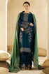 SGR-840 Dhanak 3PC Unstiched Heavy Embroidered Suit With Trouser Patches And Heavy Embroidered Dupatta