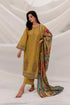 AA-20 Lawn Embroidered 3pc Suit With Slub Cotton Digital Printed Dupatta