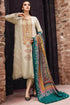 SGR-670 Dhanak 3PC Unstiched Heavy Embroidered Suit With Digital Printed Wool Shawl