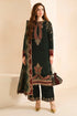 SGR-999 3Piece Unstitched Heavy Embroidered Velvet Suit Full Embroidered Chiffon Dupatta