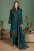 AJ-940 Unstitched Fully Embroidered Dhanak Suit With 4 Sided Embroidered Dhanak Shawl