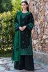SR-BQ150 3Pc Un-Stitched Dhanak Embroidered Suit With Digital Printed Poly Wool Shawl