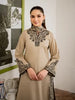 3 Piece - Unstitched Fully Embroidered Dhanak Fabric MB-105