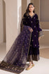 SGR-1005 Velvet 3PC Unstiched Heavy Sequence Embroidrey Suit With Organza Heavy Embroidered Dupatta And Embroidered Trouser